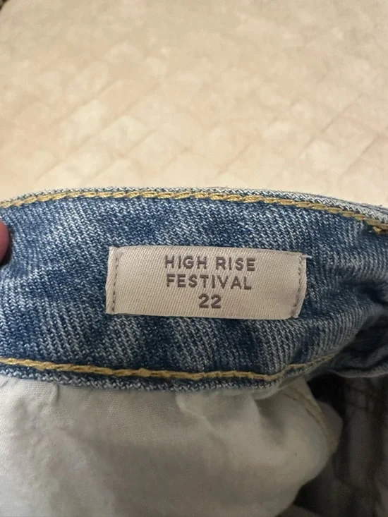 Pacsun Ripped High Waisted Denim Festival Shorts - Picture 8 of 8